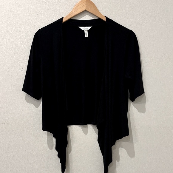 Soma Women's Black Short Sleeve Cropped Shrug Small - Picture 1 of 3
